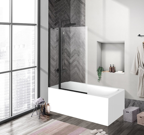 Шторка для ванны BelBagno Uno 100 UNO-V-11-100/150-C-NERO