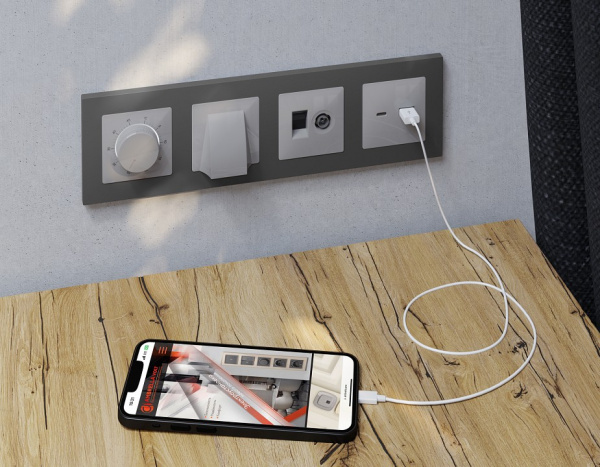 Терморегулятор электромеханический для теплого пола без рамки Ambrella Volt ALFA MA405710