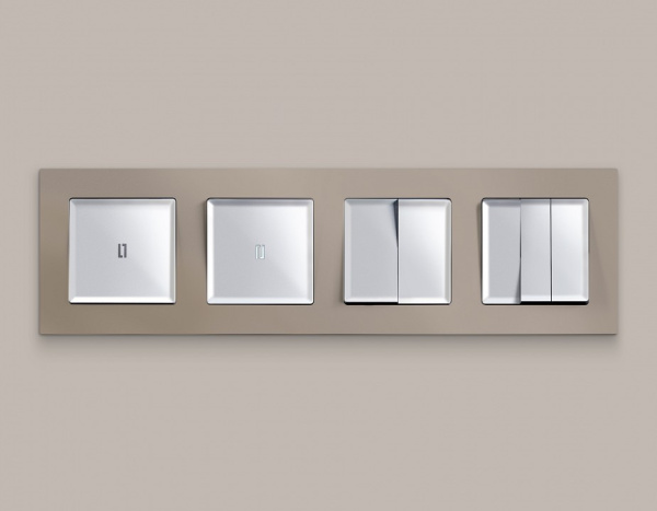 Выключатель проходной одноклавишный с подсветкой Ambrella Volt Quant MA402035