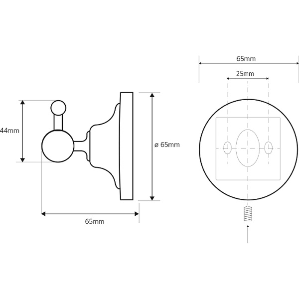 Крючок Bemeta Retro 144206018