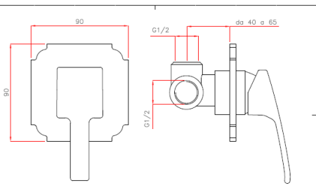 Смеситель для душа Cezares Legend LEGEND-DIM-03/24