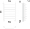 Виктория П8 500х800 Полотенцесушитель TERMINUS