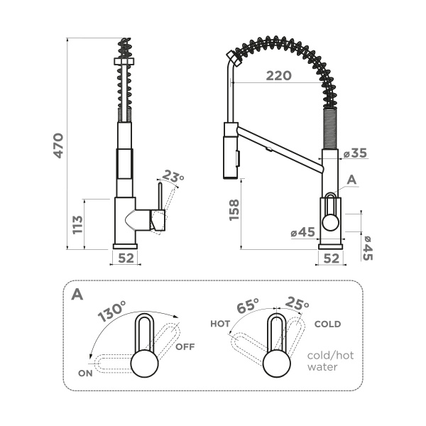 Смеситель для кухни Omoikiri Makkari 4994453 светлое золото