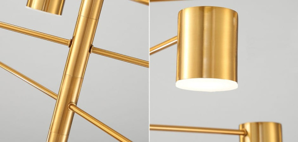 Люстра на штанге Imperiumloft Led Lighting Gold 8 Lampholders 40.2701-0
