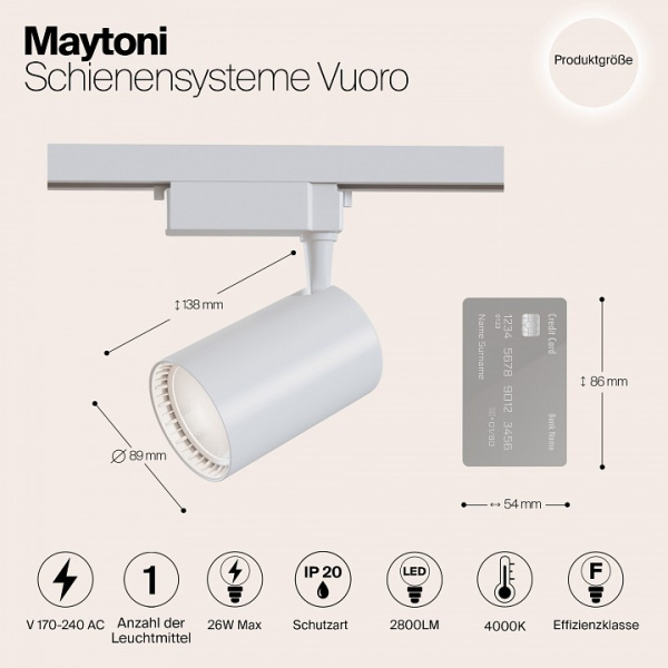 Светильник на штанге Maytoni Technical Вуоро TR003-1-30W4K-W