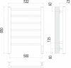 Полотенцесушитель электрический Terminus Аврора П6 500х650 4670078531155