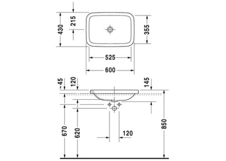 Раковина Duravit DuraStyle 372600000