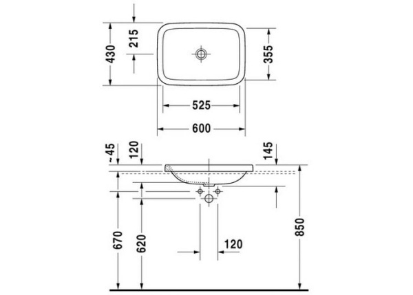 Раковина Duravit DuraStyle 372600000