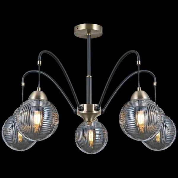 Люстра на штанге ILLUMICO  IL0433-5PSQ-79 BK AB