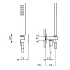 Душевой гарнитур Cisal Shower DS01886040 черный матовый