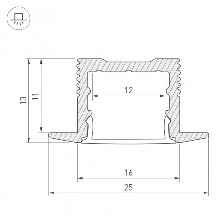 Профиль встраиваемый Arlight SL-SLIM 036040