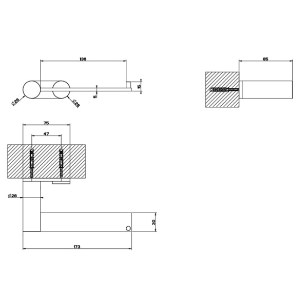 Держатель туалетной бумаги Gessi 316 54749#707 черный