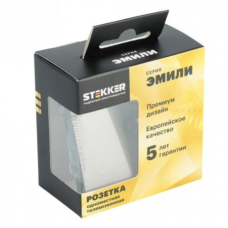 ТВ-розетка без рамки Stekker Эмили 49927
