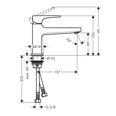 Смеситель для раковины Hansgrohe Metropol 32503000