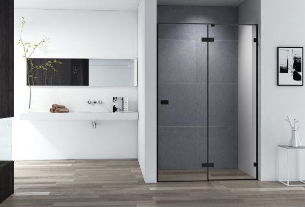 Душевая дверь Cezares Bellagio BELLAGIO-B-12-100-C-NERO черная матовая