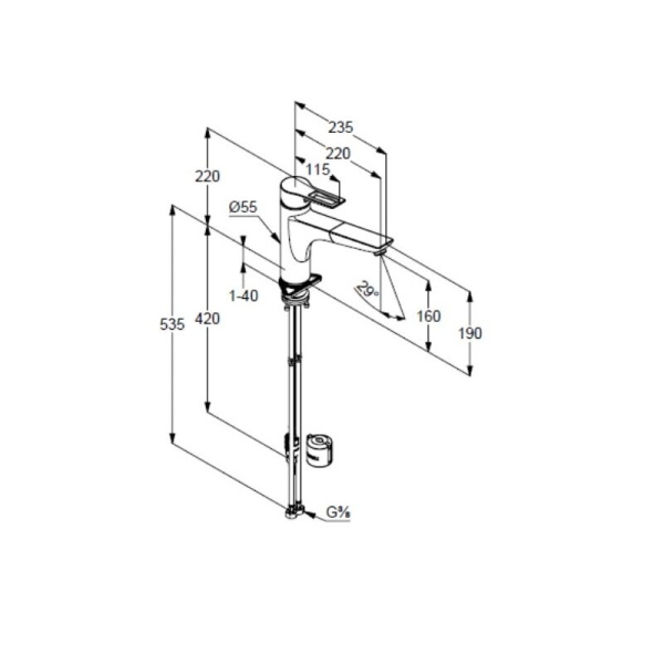 Смеситель для кухни Kludi Mix 329430562