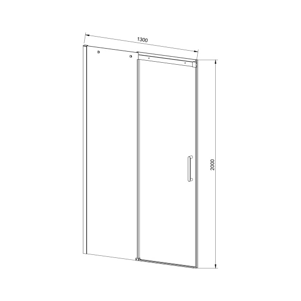 Душевая дверь Vincea Dice 130 VDS-4D130CLB черный