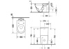 Приставной унитаз Duravit Starck 2 21280900001-WG