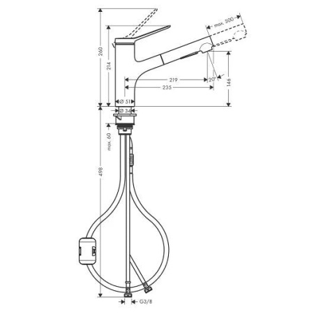 Смеситель для кухни hansgrohe Zesis M33 74800000