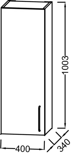 Шкаф 40 см Jacob Delafon Odeon Rive Gauche EB2571G-R9-E52 дуб табак