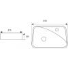 Раковина CeramaLux 9275L 45x28 см L, рукомойник, белый