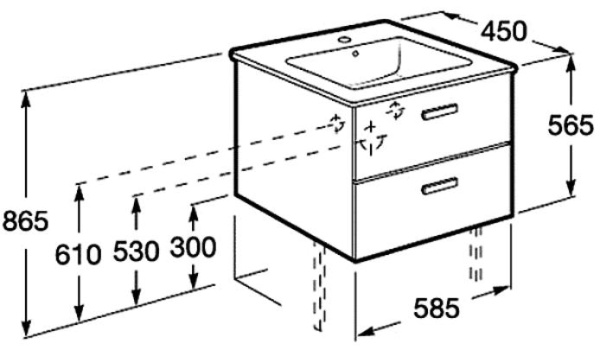 Тумба под раковину Roca Victoria Nord ZRU9000028 белая