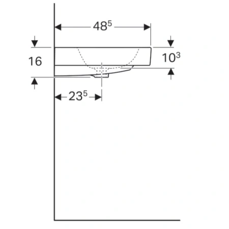 Раковина 120x48,5 см Geberit iCon 124025000