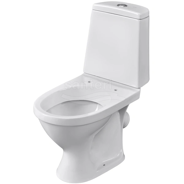 Унитаз-компакт Santeri Prime Комфорт 1.P206.3.S00.00B.F (4640009671007) косой выпуск, с сиденьем микролифт, белый