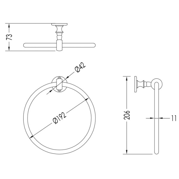 Полотенцедержатель Devon&Devon First Class 19,2 DD33320BR бронза