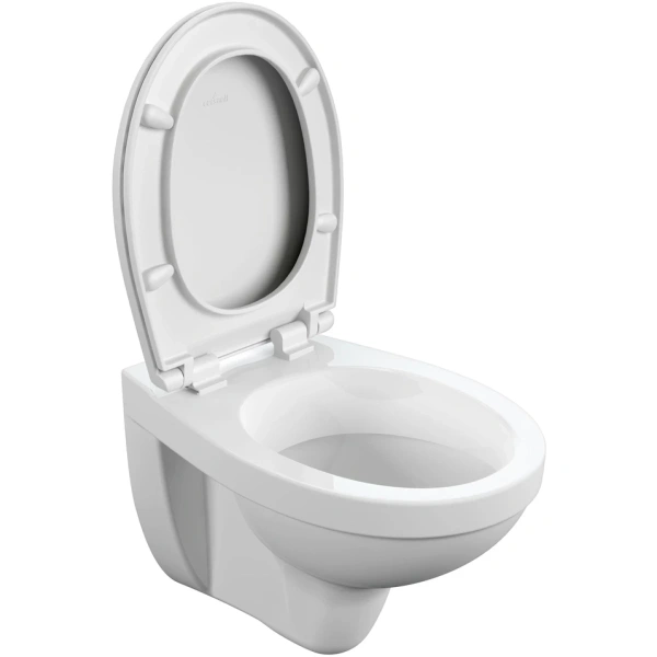 Унитаз подвесной Cersanit Delfi MZ-DELFI-PL с сиденьем микролифт, белый