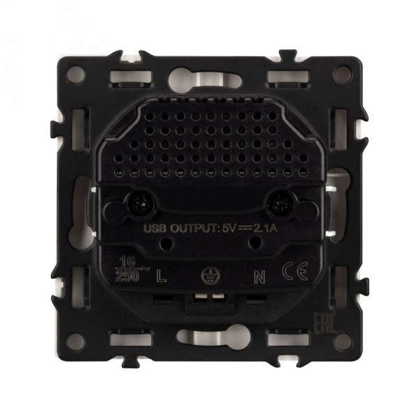 Розетка с заземлением и 2хUSB type A, без рамки Arlight SCT-NOBE 059442