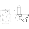 Чаша напольного унитаза BelBagno Lago BB128CP