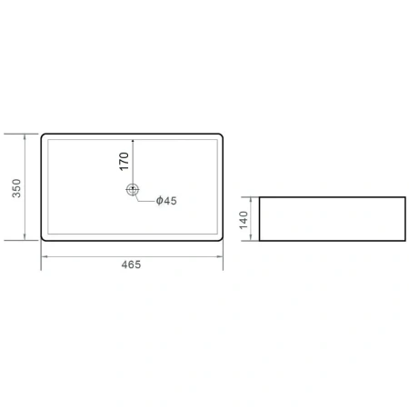 Раковина 46,5x35 см Orange B02-460MB