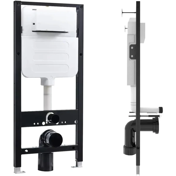 Инсталляция для унитаза Oliveeka M-6601A с кнопкой смыва, белый