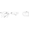 Раковина CeramaLux 9273L 41x27 см L, рукомойник, белый