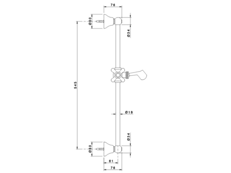 Душевая штанга Nicolazzi C8071OL блестящая латунь