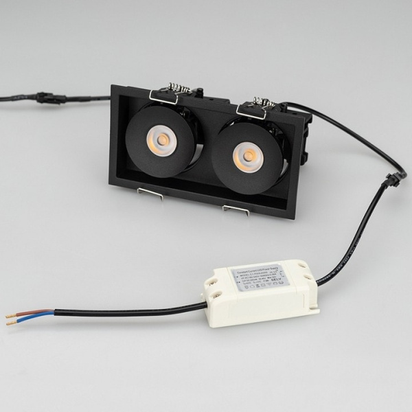 Встраиваемый светильник Arlight CL-SIMPLE-S148x80-2x9W Day4000 (BK 45 deg) 026877