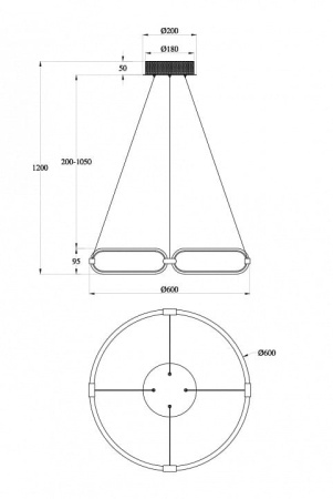 Подвесной светильник Maytoni Цепь MOD017PL-L50MG