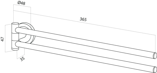 Полотенцедержатель двойной AM.PM Serenity A4032600