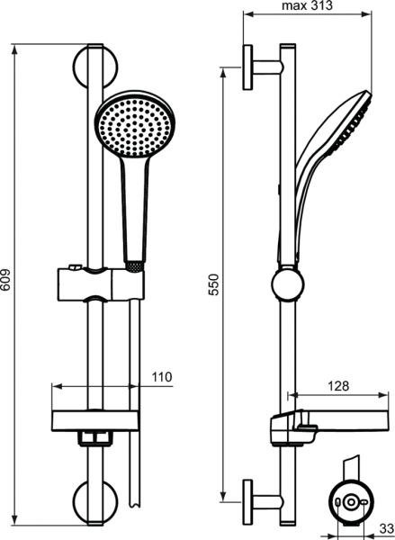 Душевой гарнитур Ideal Standard IdealRain Soft B9412AA