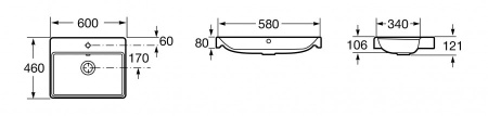 Раковина Roca Ona 60х46 ZRU9307561