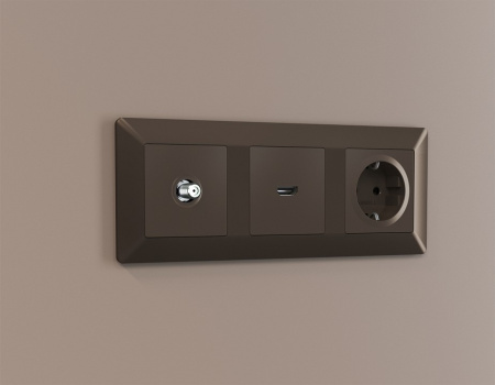 ТВ-розетка без рамки Ambrella Volt ALFA MA643050