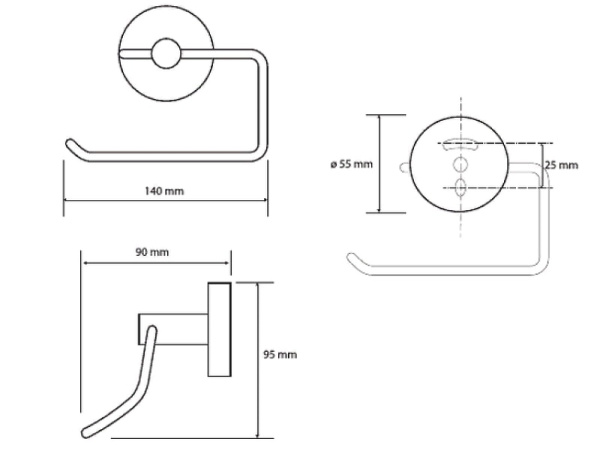 Держатель бумаги Bemeta Omega 104112042