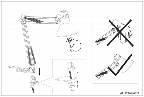 Настольная лампа офисная Eglo Firmo 90873
