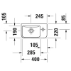 Раковина 40x22 см Duravit ME by Starck 0717400000