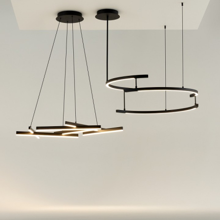 Подвесная люстра Maytoni Линия MOD016PL-L80BK