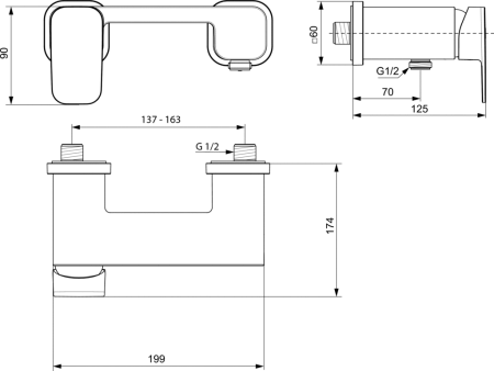 Смеситель для душа Ideal Standard Tonic II A6337AA