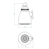 Верхний душ THG Panthere Cristal clair G00.A02.288L