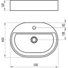 Раковина 55x40 см Ravak Ceramic Slim Shelf O XJX01155003