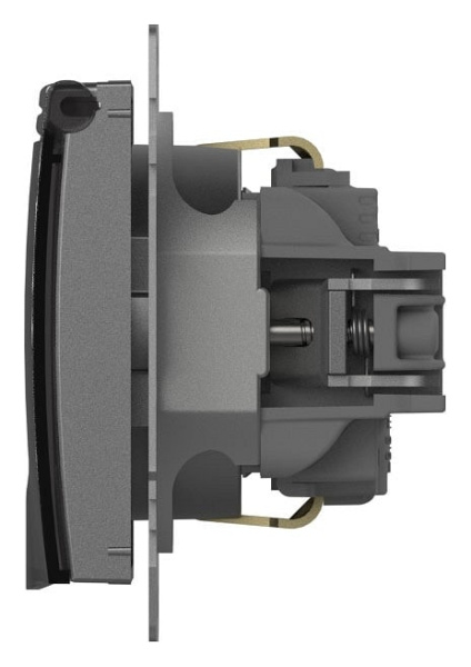 Розетка с заземлением с крышкой без рамки Elbi Eleсtriс Zena Vega 609-011000-218